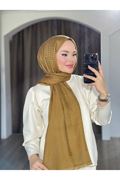 VALORSCARF Houndstooth Rust Green Cashmere Shawl