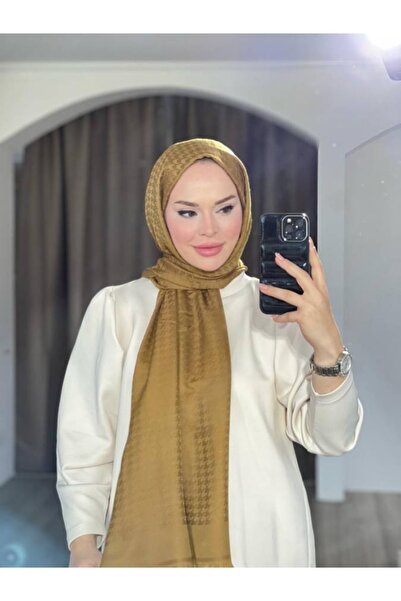 VALORSCARF Houndstooth Rust Green Cashmere Shawl