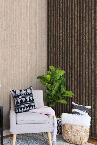 İnci Concept Decowall Salda 613-01 Lambiri Panel Ahşap Duvar Çıtası Desenli V...