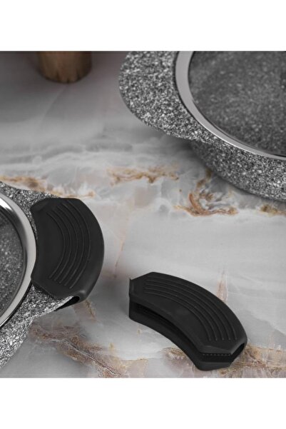 Taç Sahan Set Granite Casting 3 Pieces Granite Plus Gray