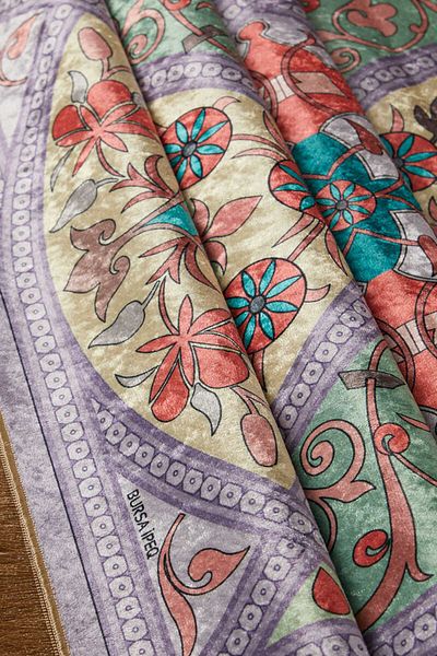 Bursa İpek Lilac Velvet Rug Prayer Rug