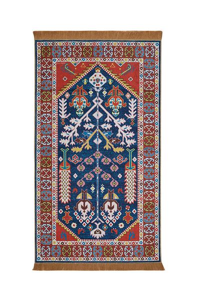 Bursa İpek Red Velvet Carpet Prayer Rug