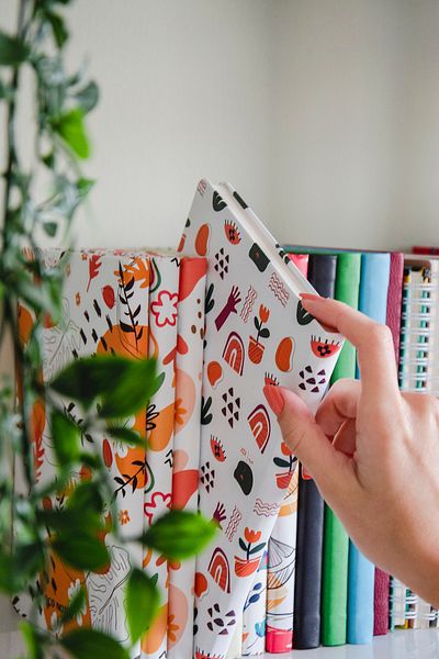 CoNotes Hard Cover Thread Stitching Checked Notebook - A5 (15x21cm)