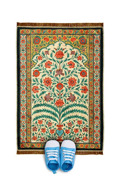 Bursa İpek Black Velvet Children's Prayer Rug