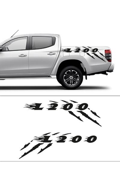 Melek Pazarı 15 X 5 Cm Mitsubishi L200 Offroad Pençe Izi Oto Sticker