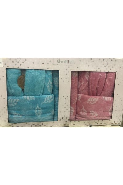 Özdilek Οικογενειακό Σετ Μπουρνούζι Lilyana Pink Mint