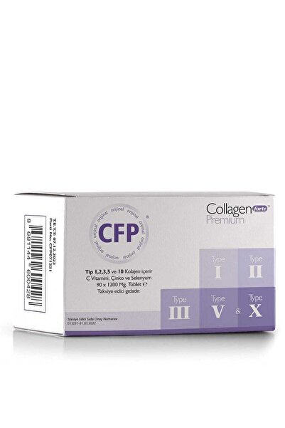 CFP Collagen Forte Premium 5 Tip Kolajen Tip 1,2,3,5,10 1200 Mg 90 Tb.