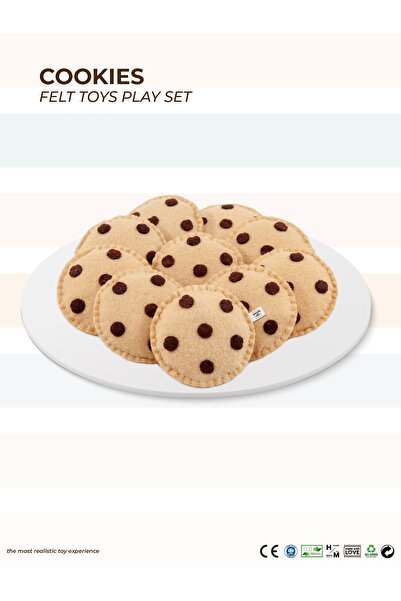 MOTHER AND TOYS Keçe Oyuncak - Cookies Oyun Seti - Felt Toys - %100 El Yapımı