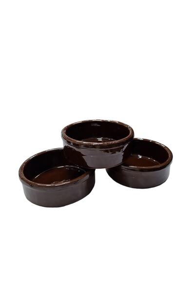 Matar Endüstriyel Mutfak Ekipmanları Tam Sırlı Toprak Fırın Güveç 3 Adet