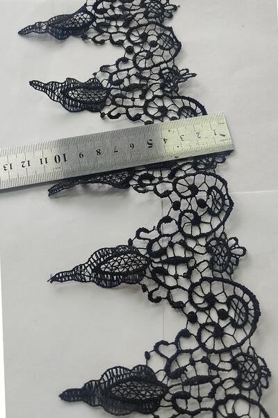 DUAYEN Güpür Dantel Uç Model Oyuntulu Biteviye Desen 2 Metre