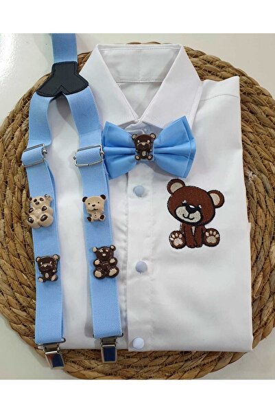 cool partyshop Ayıcık Konseptli Askı Papyon Gömlek