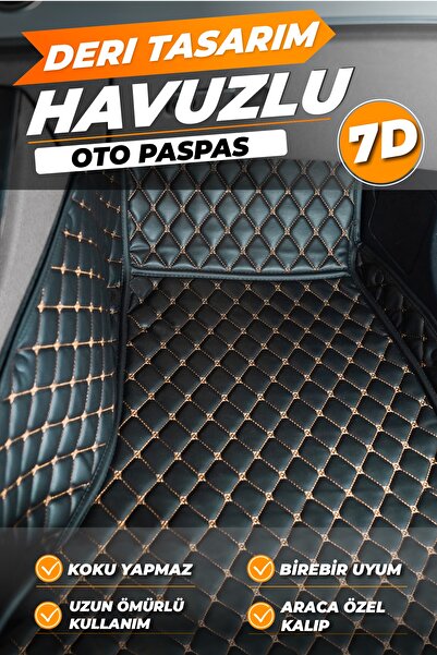 stiloto Fiat Linea Uyumlu Özel Dikim Deri 7d Havuzlu Paspas