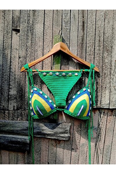 Major Butik Tığ Örgü Deniz Kabuklu Bikini Takım