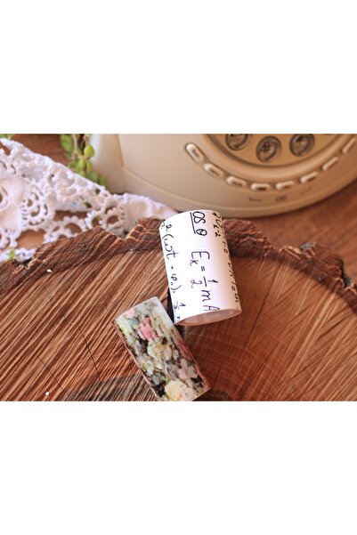 akcepazar 2 Pieces Tape Label Floral Math Bullet Journal
