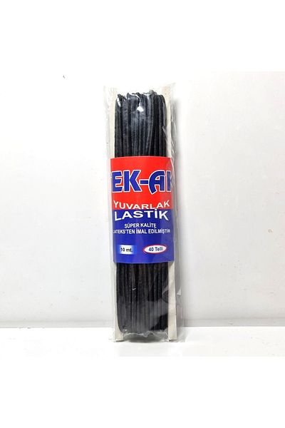 ÜNSALAN HOBİ Black Round Elasticity Elastic Clothing Elastic Elastic Foot Elastic 10 Meters