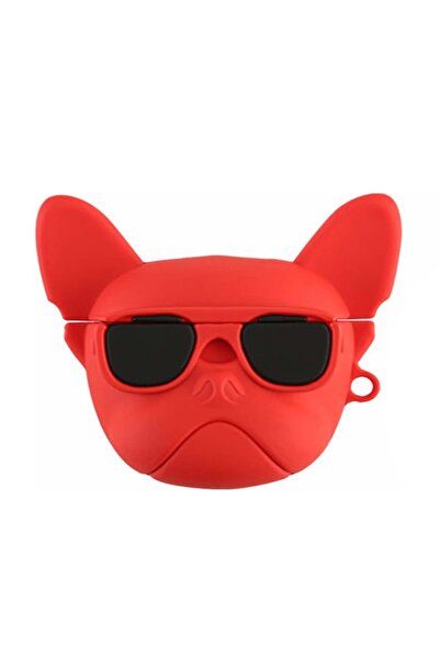 Microsonic Pro  Kılıf Cartoon Figürlü Silikon Bulldog Kırmızı