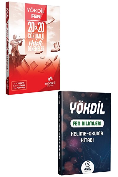Modadil 2023 Yökdil Fen Deneme+akın Yökdil Fen Kelime Okuma Kitabı
