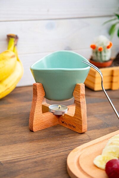 JOY KİTCHEN Ahşap Standlı Fondü Seti - Yeşil