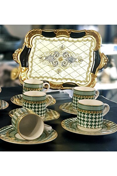 Le Atölye Kazayağı Yeşil 6'lı Fincan Takımı