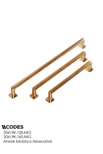 KulpSepetim Panço 128 Mm Mat Gold Zamak Kulp Dolap Çekmece Vestiyer Kulbu