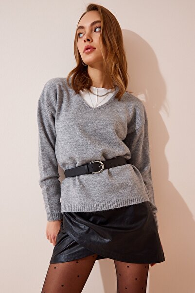 Happiness İstanbul Sweater - Gray - Regular