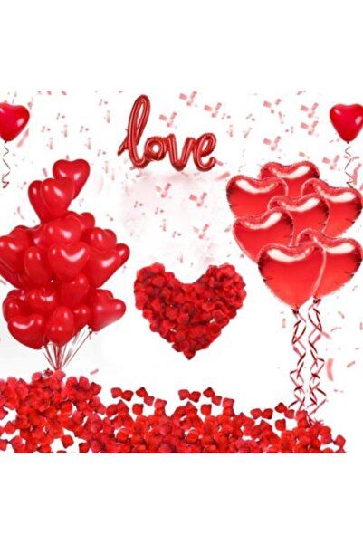 BEST PARTİ DOĞUM GÜNÜ PARTİ SÜSLERİ Valentine's Day Decoration Package Red Lo...