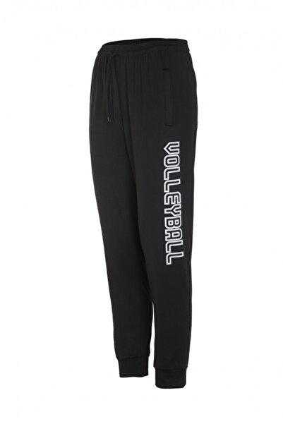 Sportivo Voleyball Yazan Eşofman Altı Siyah