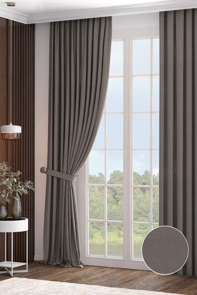 Altındaş Tekstil Petek Fon Perde Ekstrafor Büzgülü (PİLESİZ) Tek Kanat Taş Pt-12