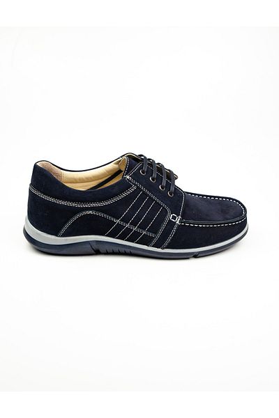 JAMES FRANCO 102 Marine Navy Blue Leather Casual Men's Shoes