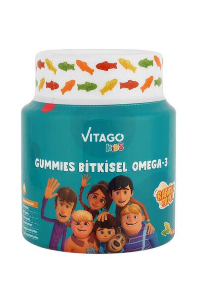 Vltago علكات الأطفال 60 قطعة من جل العلكة القابل للمضغ يحتوي على أوميجا 3 العشبي