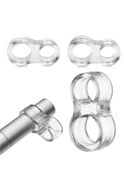 Tiesa Home عازلة سدادة مقبض الباب الشفاف من السيليكون مكونة من 4 قطع