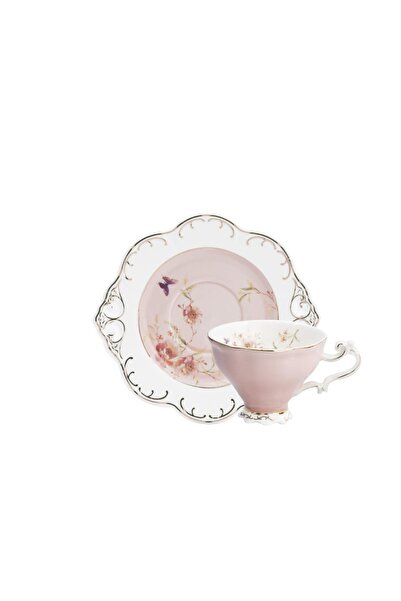 Kosova Flower Pembe Tek Kişilik Türk Kahvesi Fincanı