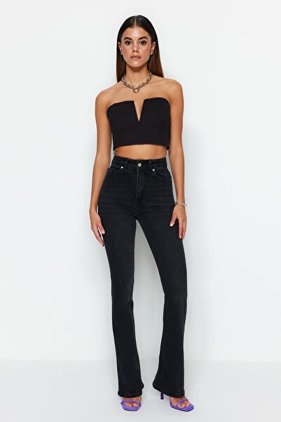 Trendyol Collection Jeans - Black - Wide leg