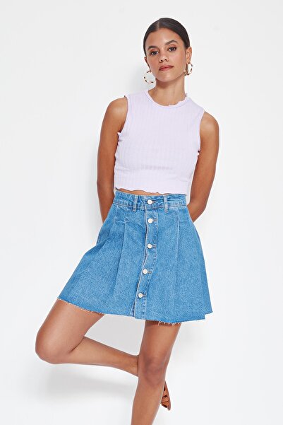 Trendyol Collection Skirt - Blue - Mini