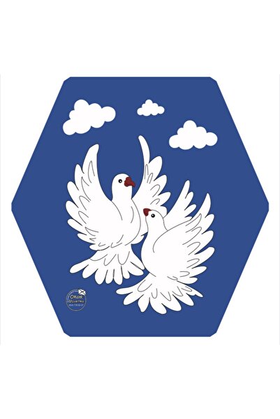 Onur uçurtma her çocuğun bir masalı olmalı Altıgen Uçurtma Güvercin Model Mavi Renk
