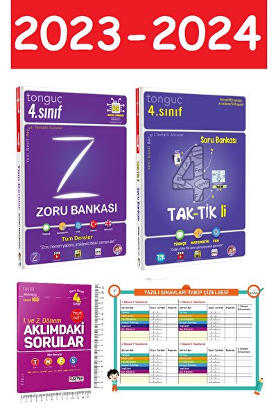 Tonguç Yayınları 4. Sınıf Tüm Dersler Soru Bankası Zoru & Taktikli Yazılı Sın...
