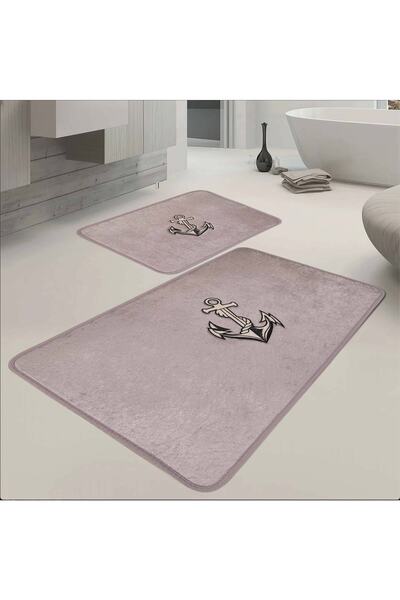 Veldena Anchor Pattern 2-Piece Bath Mat Set (50X80)