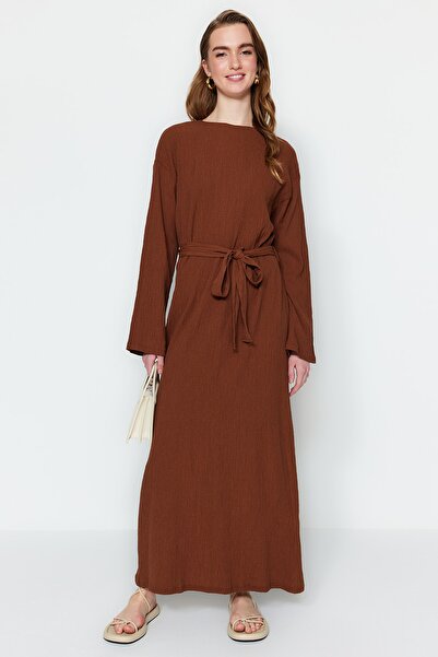 Trendyol Modest Dress - Brown - A-line