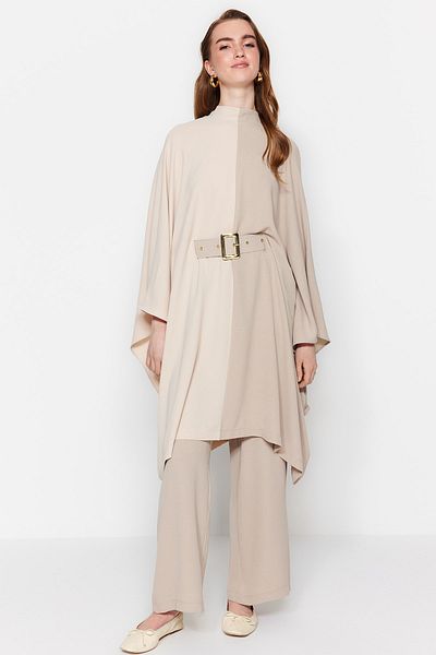 Trendyol Modest Zweiteiler - Beige - Regular Fit