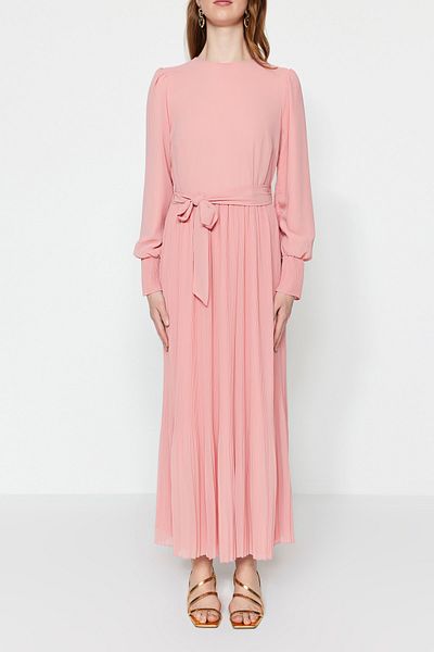 Trendyol Modest Evening Dress - Pink - Skater