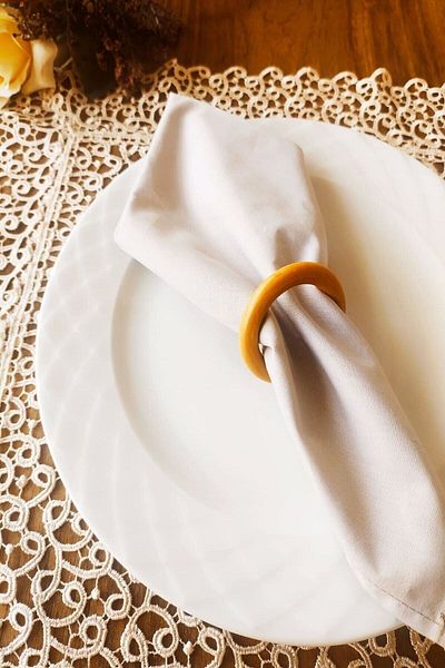 Emtory Home Σετ με 6 Ξύλινα Δαχτυλίδια Χαρτοπετσέτας Bohemian