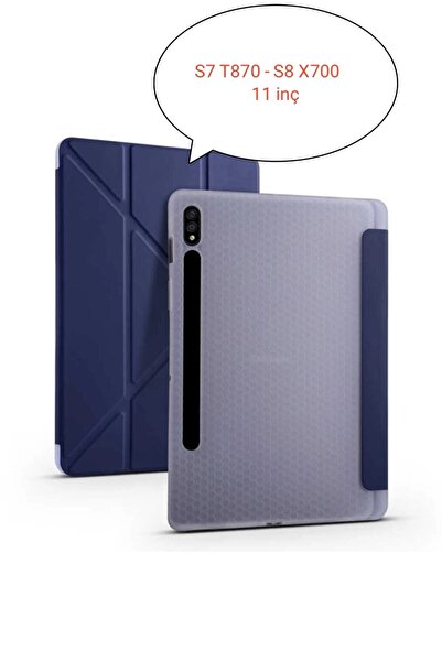 M80 Galaxy Tab S8 X700 (2022) Uyumlu Standlı Kalem Bölmeli Akıllı Kılıf