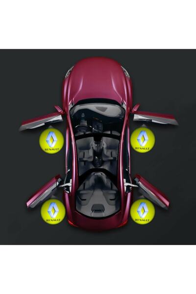 Mycl Renault 2 Adet Araçları Için Pilli Yapıştırmalı Mesafe Sensörlü Kapı Alt...