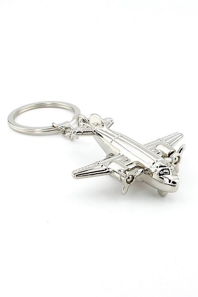Solfera Pilot Stewardess - Double Propeller Airplane Airman Metal Keychain Kc025