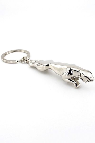 Solfera Jaguar Leopard Shaped Shiny Metal Keychain Kc027