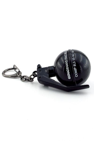 Solfera Hand Grenade Shaped Ammunition Black Heavy Metal Keychain Kc020
