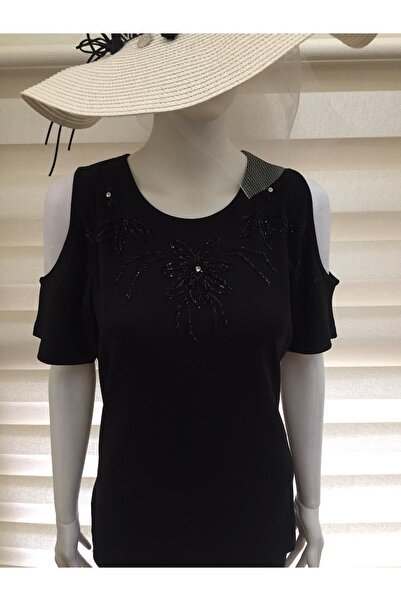 OREYA بلوزة صيفية مطرزة بالأحجار