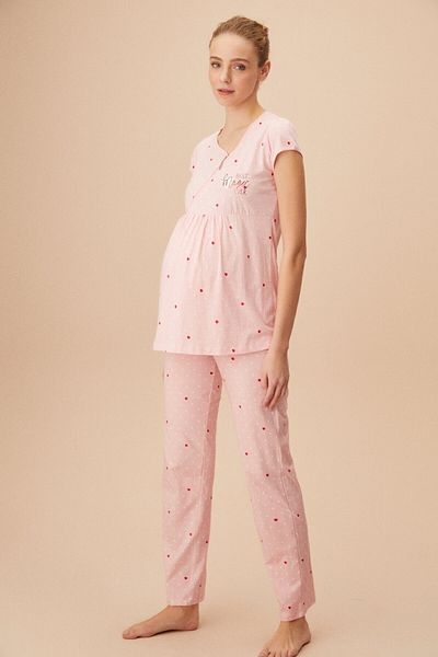 SUWEN Pyjama - Rosa - Gepunktet