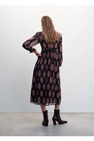 MANGO Woman Barok Desenli Elbise