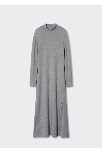MANGO Woman Örgü Midi Elbise